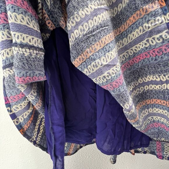 Anthropologie Maeve The Somerset purple women Blue mini 3/4 Dress size 6‎ - Picture 10 of 13